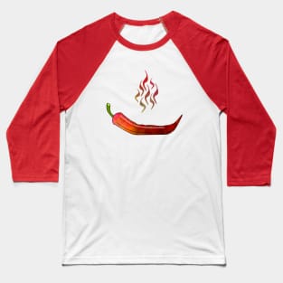 SPICY Food Flaming Red Chili Pepper Baseball T-Shirt